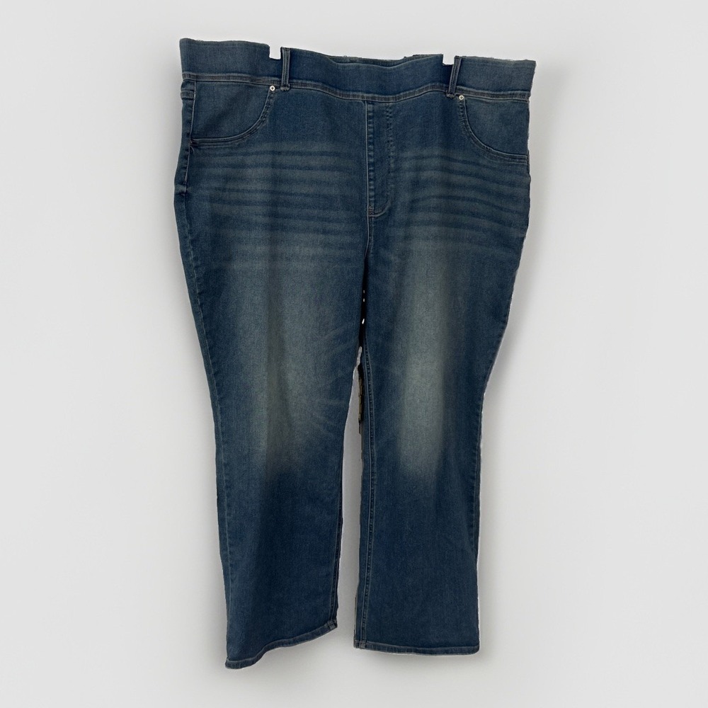 Terra & Sky Women's 4X Jeans Pull On Bootcut Denim Plus Size Blue Medium Wash
